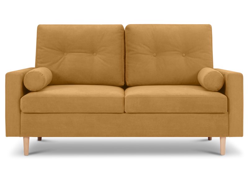 Диван прямой Динс Мини Вельвет Желтый