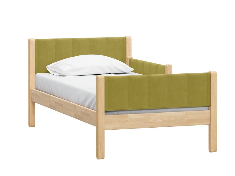 Детская кровать Обри-1 80 Вельвет Лаймовый