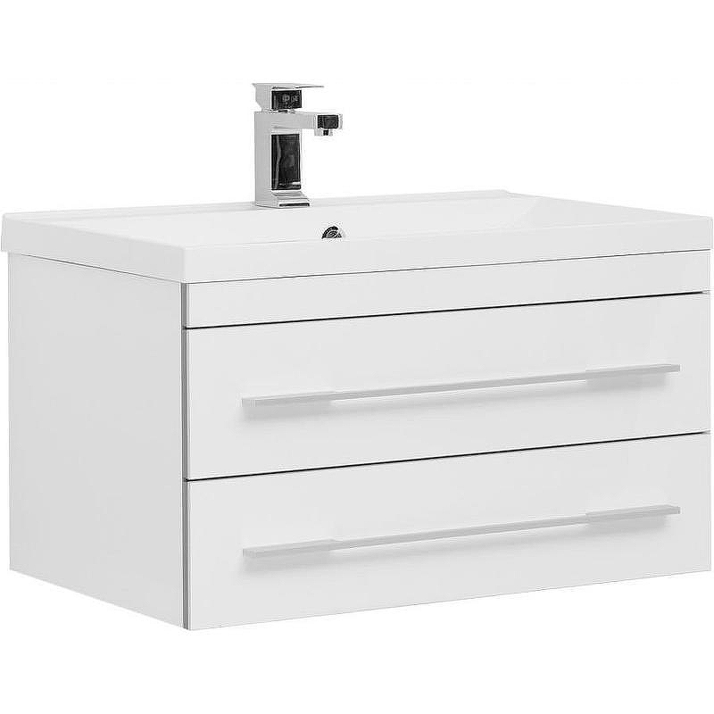 Тумба с раковиной Aquanet Верона 75 287672 подвесная Белая