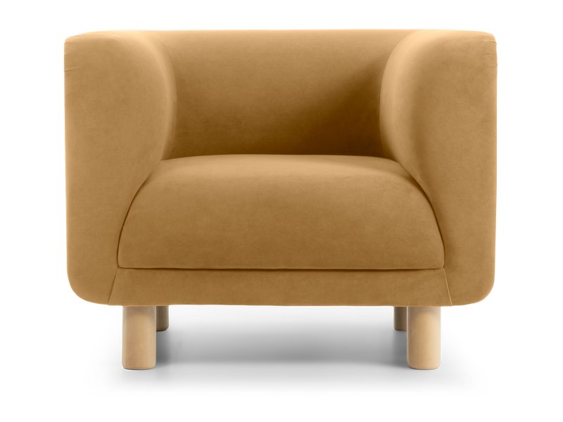 Кресло Венето Велюр Горчичный