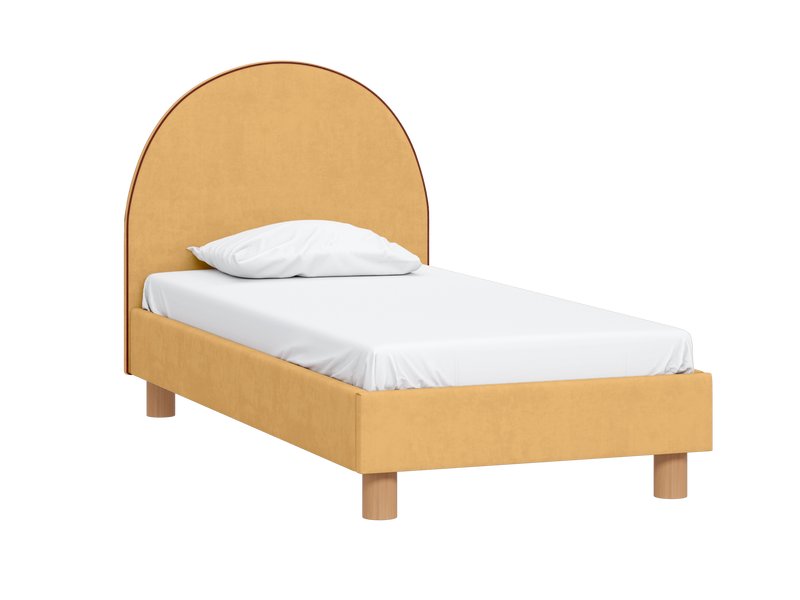 Кровать Лора 90 Вельвет Желтый