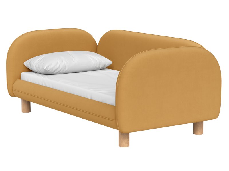 Детская кровать Дебби-1 80 Вельвет Желтый