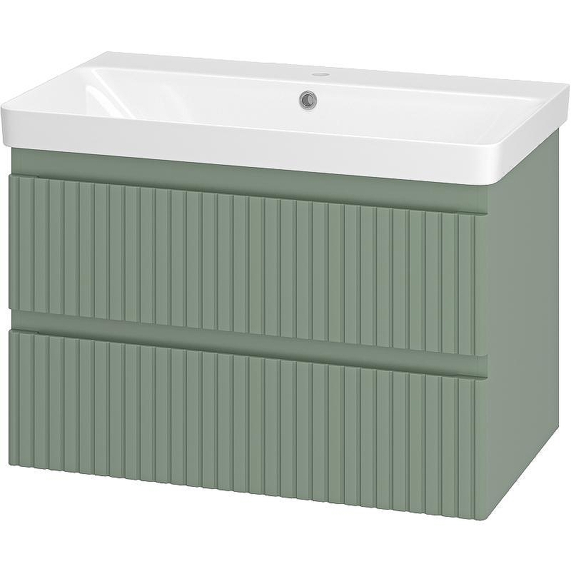Тумба с раковиной Brevita Victory 80 УТ000015999 подвесная Зеленая матовая