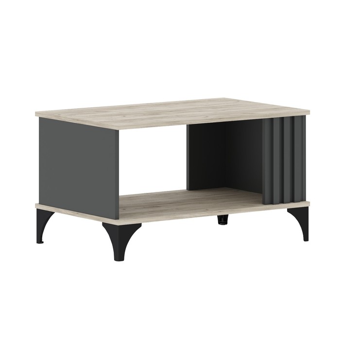 Столик журнальный «Отис», на ножках, 800×500×450 мм, цвет дуб крафт серый/антрацит