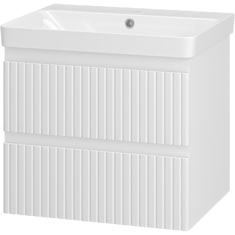 Тумба с раковиной Brevita Victory 60 УТ000015990 подвесная Белая матовая