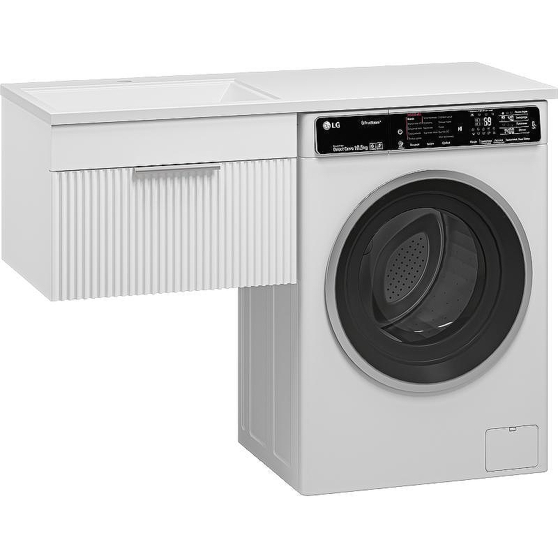 Тумба с раковиной Brevita Enfida 120 L УТ000016089 подвесная Белая матовая