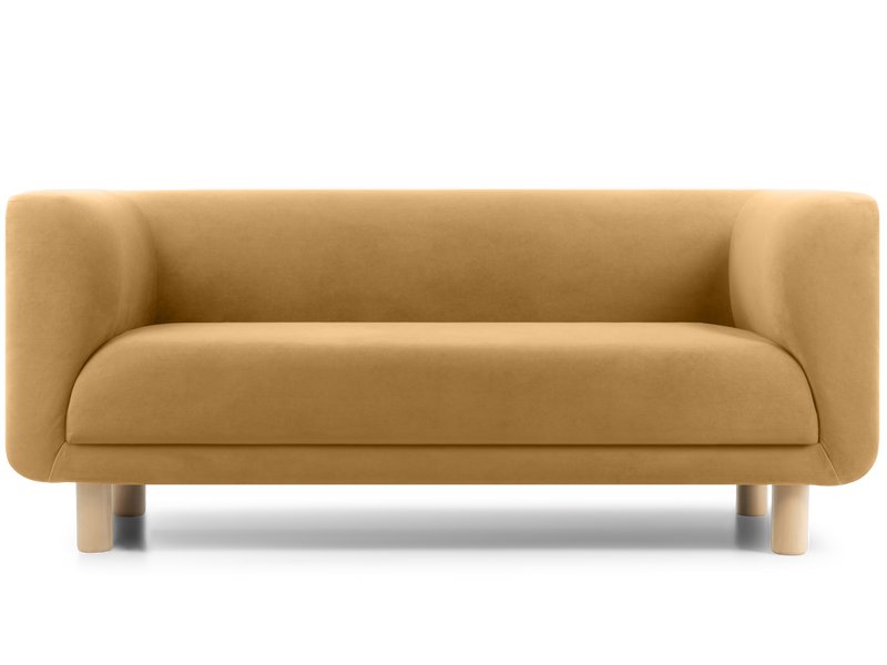 Кушетка Венето Велюр Горчичный
