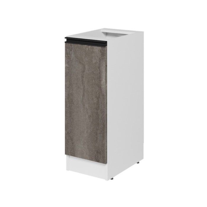 Шкаф напольный «Ноктюрн», 1 дверь, 300×450×820 мм, цвет белый/бетон тёмный/антрацит