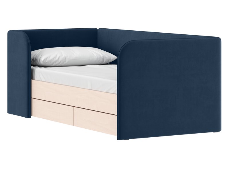 Детская кровать Модди 90 Велюр Синий