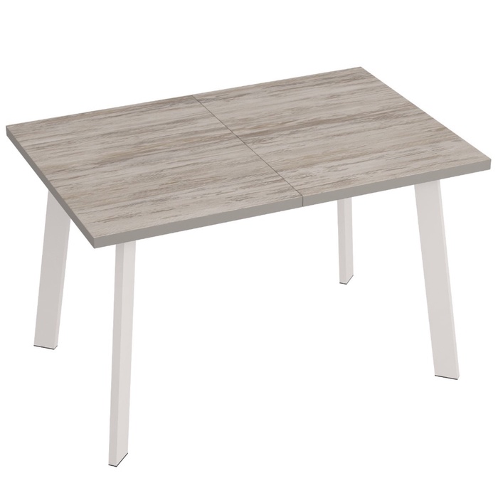 Стол раздвижной «Флекс», 1200(1550)×800×740 мм, цвет белый муар/артвуд тёмный