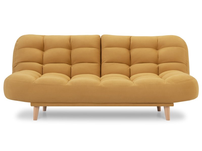 Диван прямой Бонс-Т Вельвет Желтый