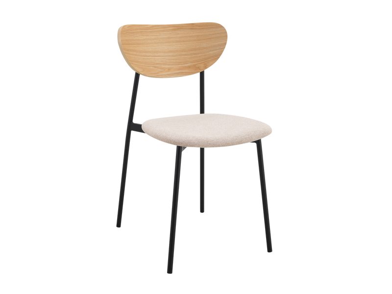 Стул Ламекс Рогожка Бежевый/Черный