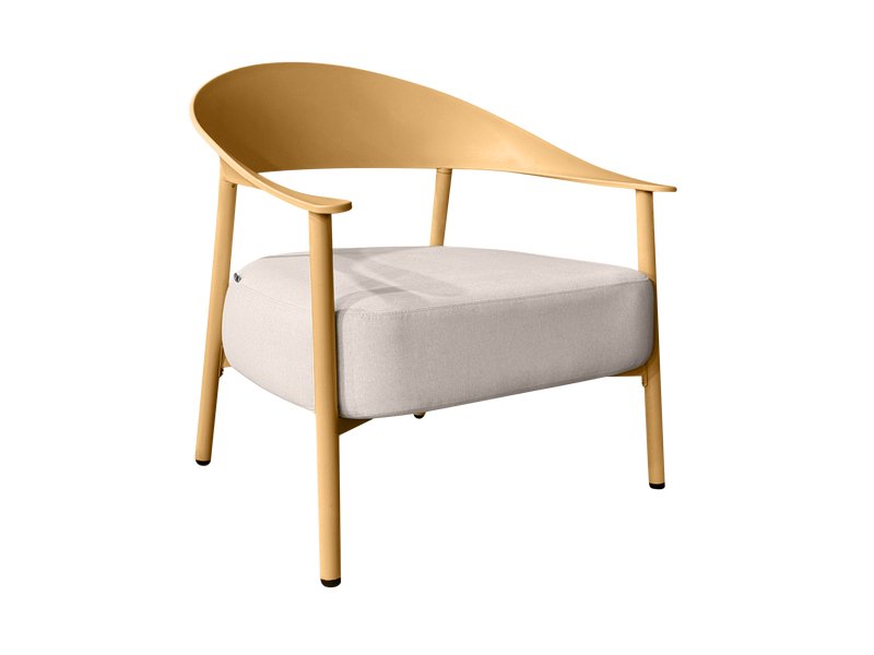 Кресло Айла Рогожка Бежевый/Желтый